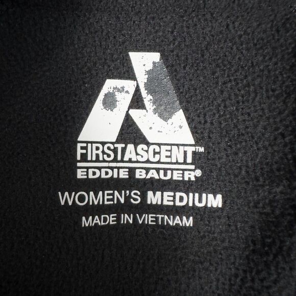Eddie Bauer First Ascent Full Zip Lightweight Fleece Jacket Womens Medium Black - Picture 3 of 16